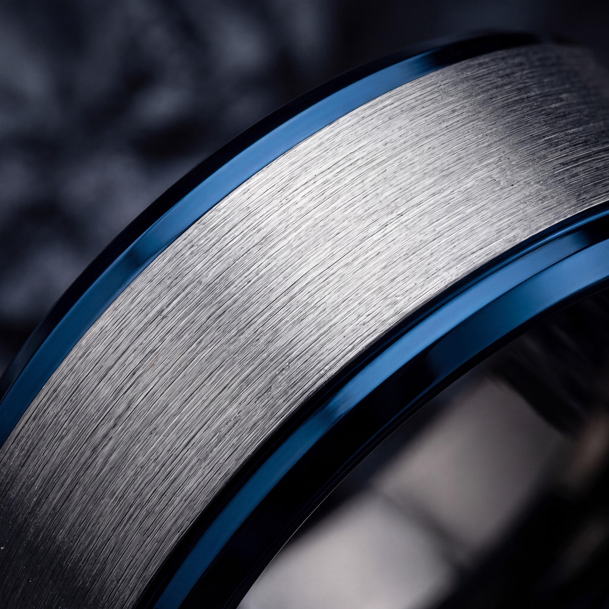 Mens Wedding Band Tungsten,Men Wedding Band,Unique Matching Wedding Bands,Gunmetal Men Wedding Band,Mens Hammered Silver Rings,Blue Rings,10