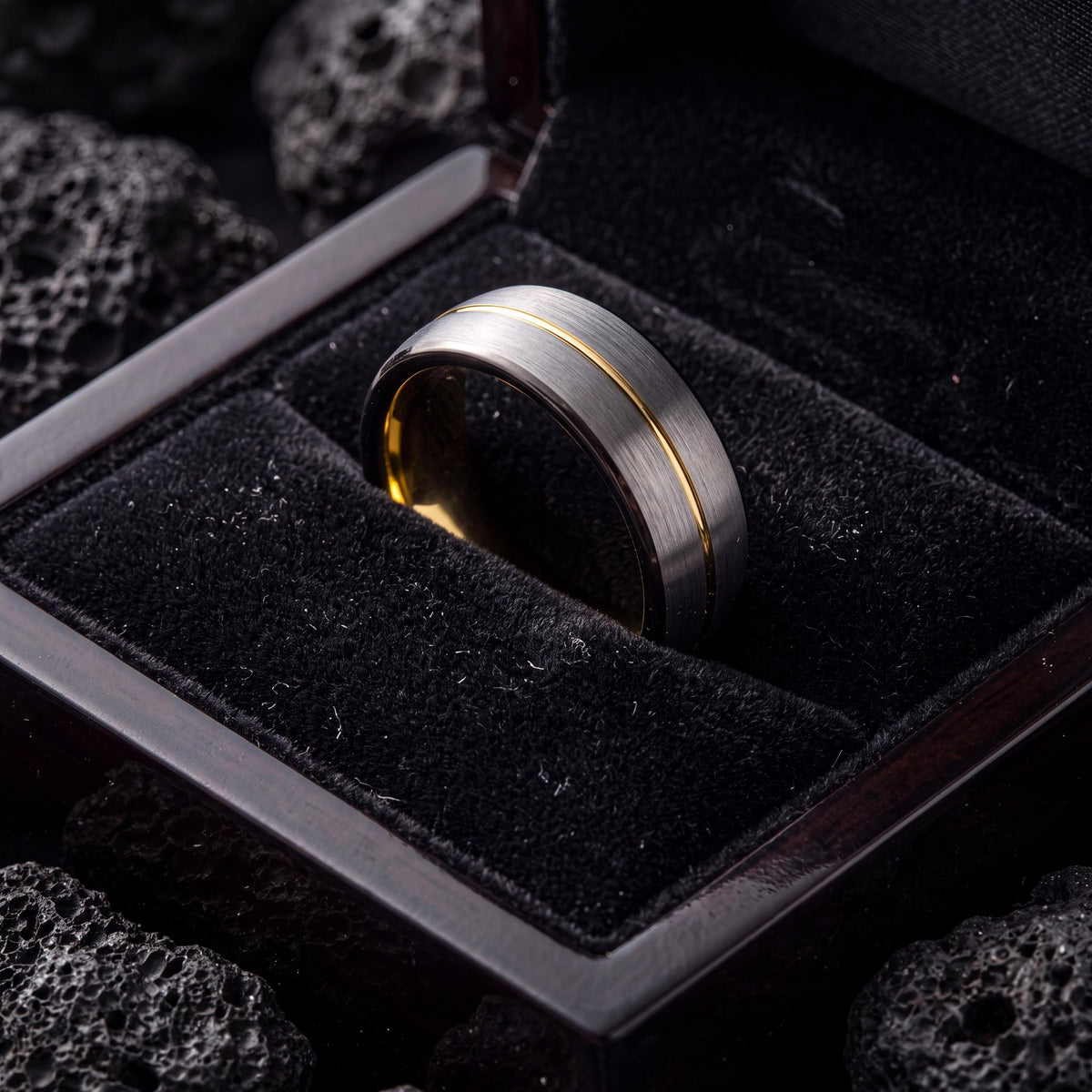 Wedding Ring,Tungsten Wedding Band,Unique Mens Wedding Band,Dainty Wedding Band,Gunmetal Men Wedding Band,Thick Gold Ring,Men Silver Ring,10