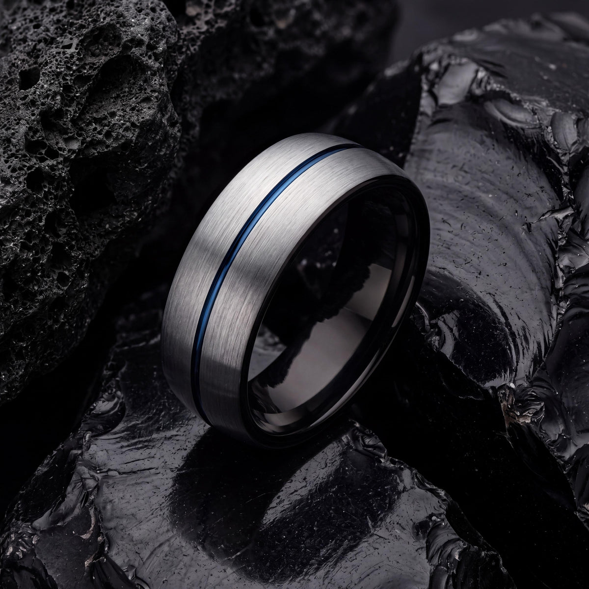 Wedding Bands,Mens Wedding Band Tungsten,Wedding Band Men,Wedding Bands Minimalist,Dainty Silver Ring,Black Rings Women,Blue Wedding Bands,8