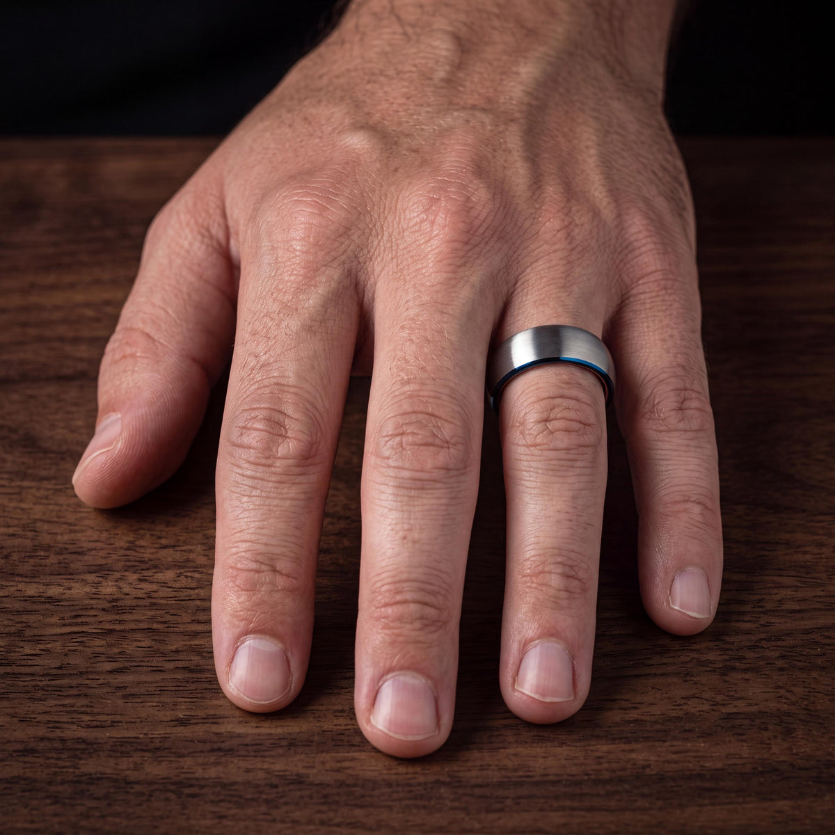 Wedding Band,Tungsten Wedding Band,Wedding Bands Women Unique,Wedding Band Women Thin,Silver Ring Set,Rose Gold Cursive Letters,Blue Rings,8