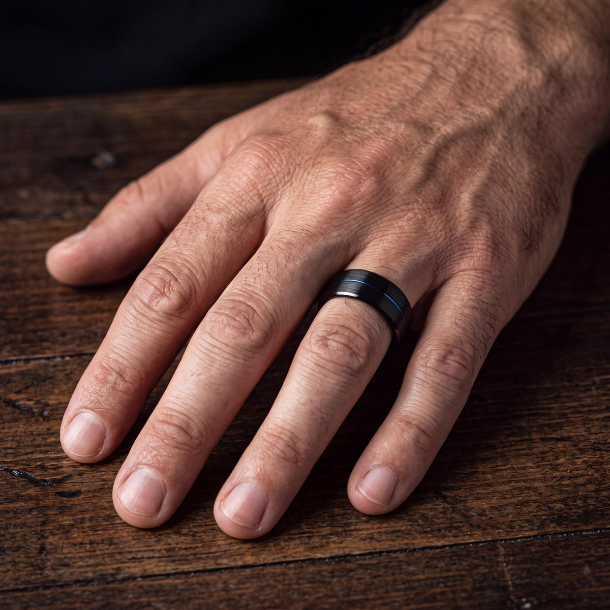 Tungsten Wedding Band,Mens Tungsten Wedding Band,Curved Wedding Band,Narrow Comfort Fit Wedding Band,Mens Wedding Band Black,Blue Jewelry,10