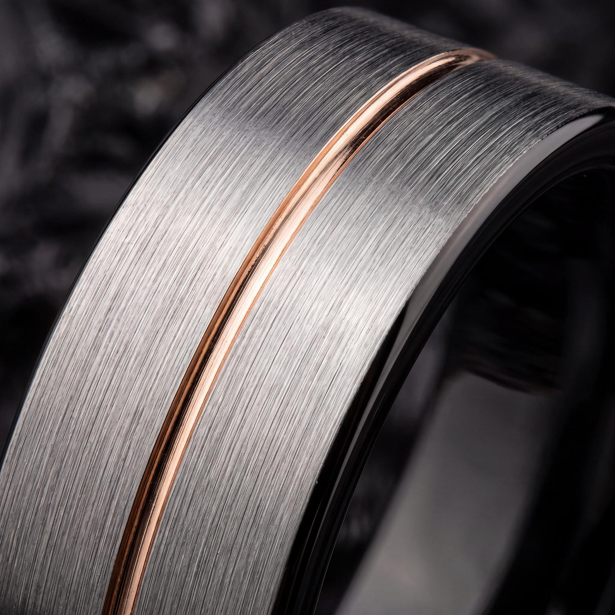 Mens Wedding Band Tungsten,Wedding Engagement Rings,Male Wedding Ring,Black Rose,Silver Promise Ring Men,Rose Wedding Band,Metallic Black,10