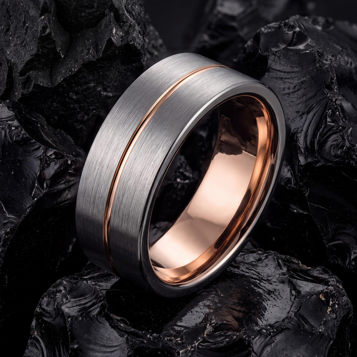 Mens Wedding Band Tungsten,Wedding Bands Women,Women Wedding Band,Gunmetal Men Wedding Band,Mens Pinky Ring Silver,Rose Gold Wedding Band,10