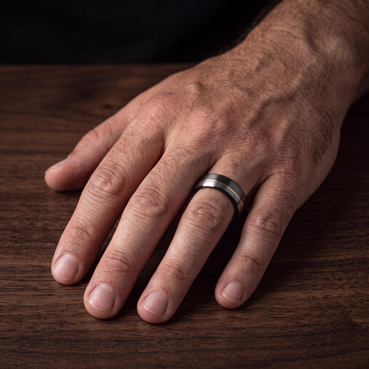 Tungsten Wedding Band,Unique Mens Wedding Band,Personalised Wedding,Male Wedding Band Gunmetal 6mm,Silver Dome Ring,Wedding Ring Rose Gold,8