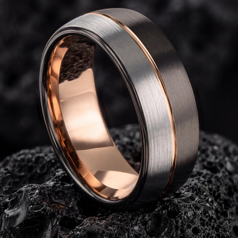 Mens Wedding Band,Mens Tungsten Wedding Band,Men Wedding Ring,Wedding Ring Set His And Her,Gunmetal,Silver Rings,Rose Gold Engagement Ring,1