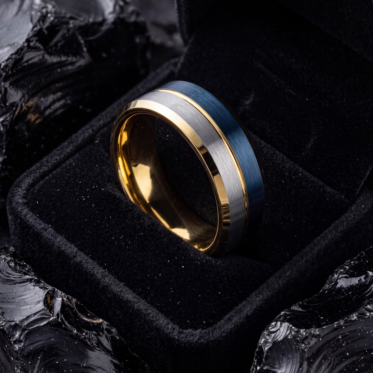 Wedding Band,Mens Wedding Band Tungsten,Mens Wedding Rings,Wedding Ring Set Women,Engraved Gold Ring,Thin Silver Wedding Band,Mens Blue Ring