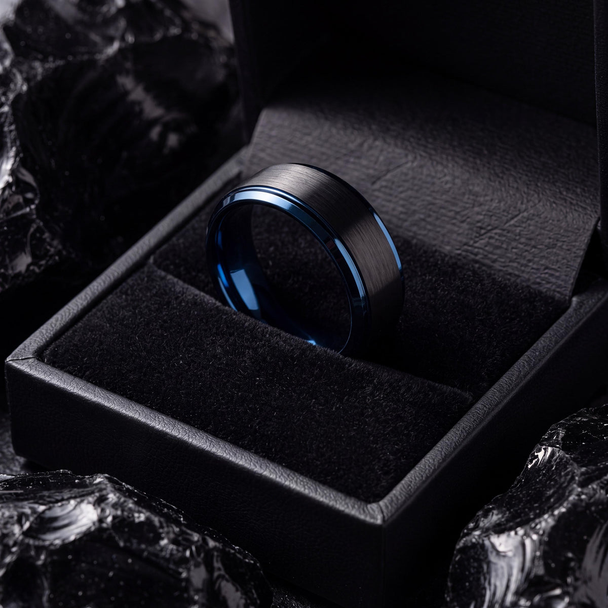 Wedding Bands,Tungsten Wedding Band,Unique Wedding Band,His And Her Wedding Bands,Black Wedding Band,Thin Blue Line,For,Gifts,Anniversary,10
