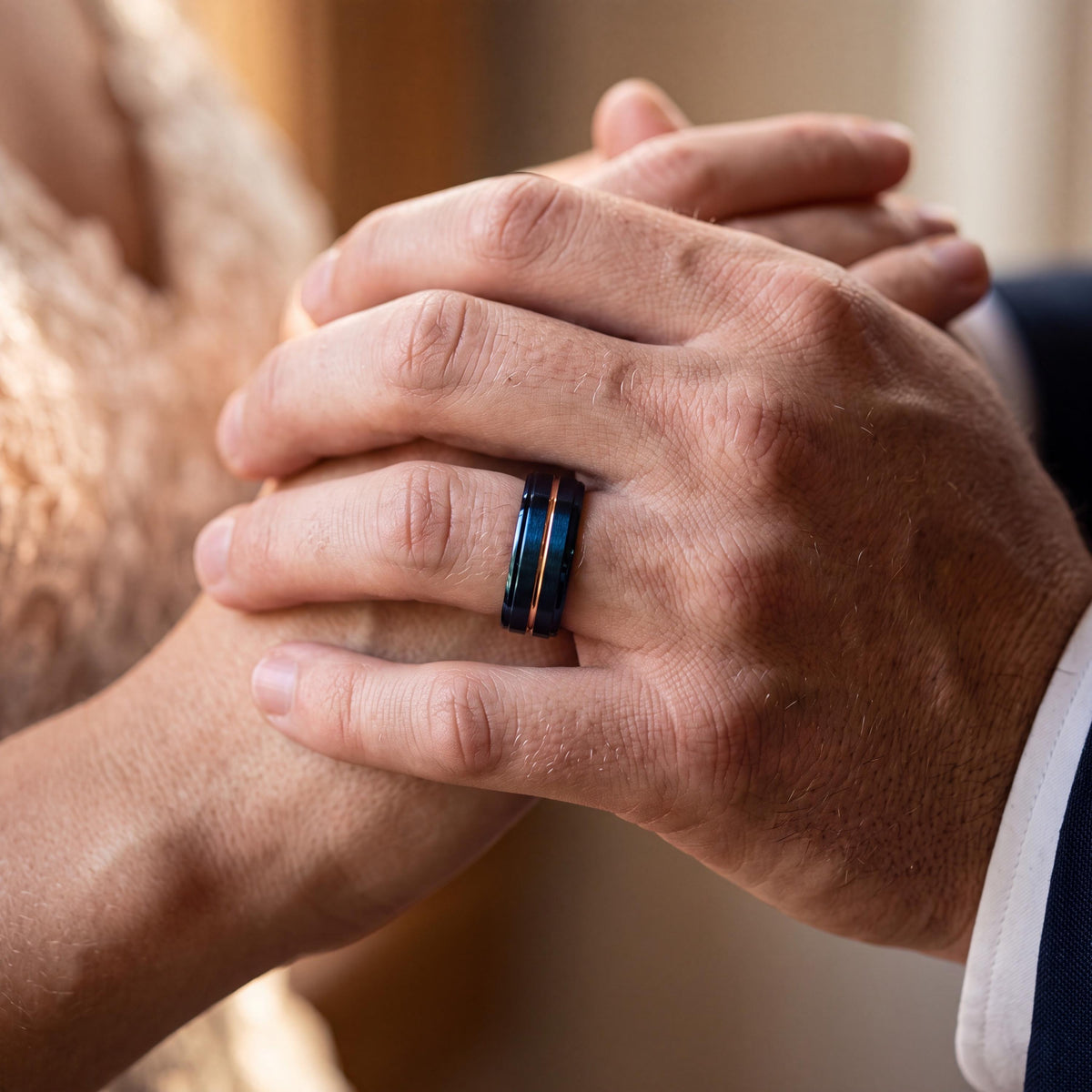 Wedding Ring,Mens Wedding Band Tungsten,Wedding Engagement Rings,Wedding Band Tungsten Carbide,Rose Gold Wedding Band Women,Mens Blue Ring,8