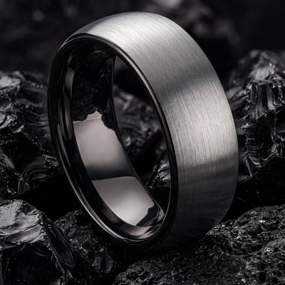 Wedding Ring,Mens Wedding Band Tungsten,Wedding Bands Set,Narrow Comfort Fit Wedding Band,Male Wedding Band Gunmetal 4Mm,Mens Silver Ring,10