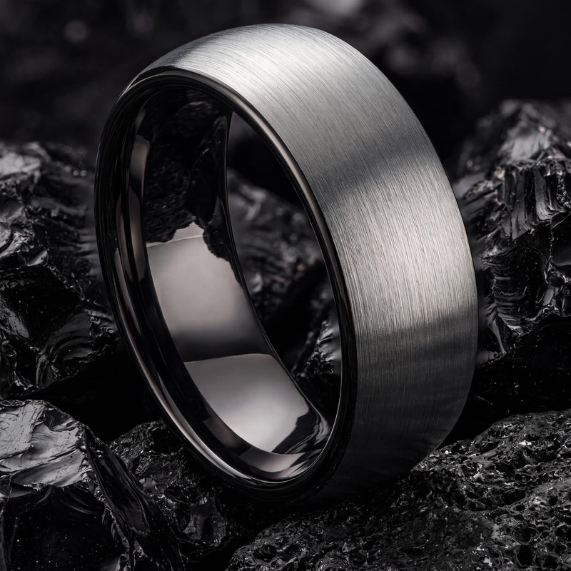 Wedding Ring,Mens Wedding Band Tungsten,Wedding Bands Set,Narrow Comfort Fit Wedding Band,Male Wedding Band Gunmetal 4Mm,Mens Silver Ring,10