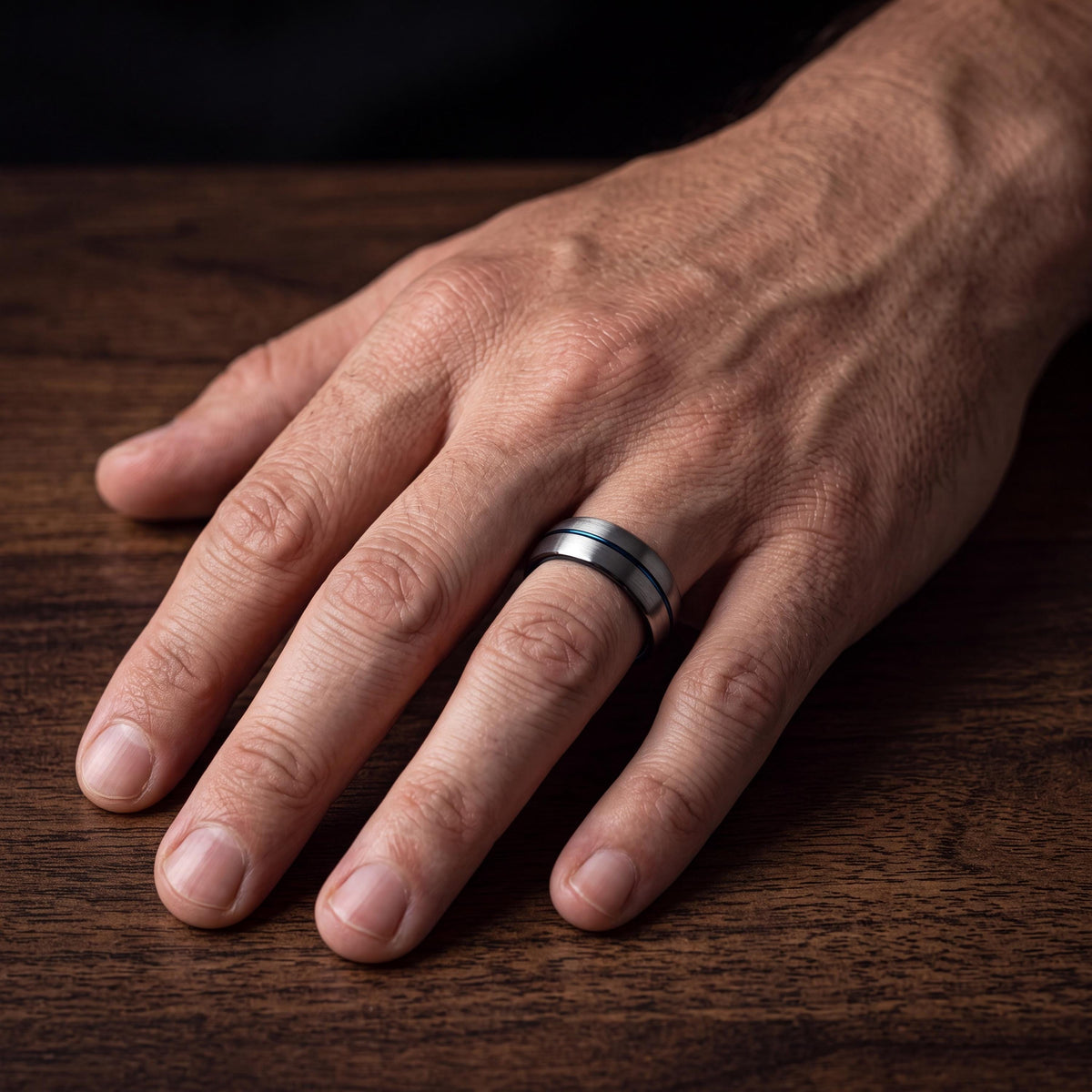 Mens Wedding Band,Mens Wedding Band Tungsten,Wedding Rings Women,Matching Wedding Rings Set,Gunmetal Men Wedding Band,Grey,Mens Rings Blue,8
