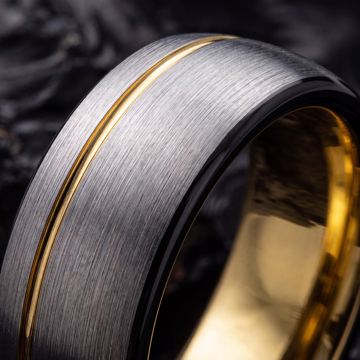 Mens Wedding Band Tungsten,Men Wedding Ring,Wedding Ring Women,Textured Gold Wedding Band Women,Silver Wedding Ring,Newly Wed Gifts Black,10