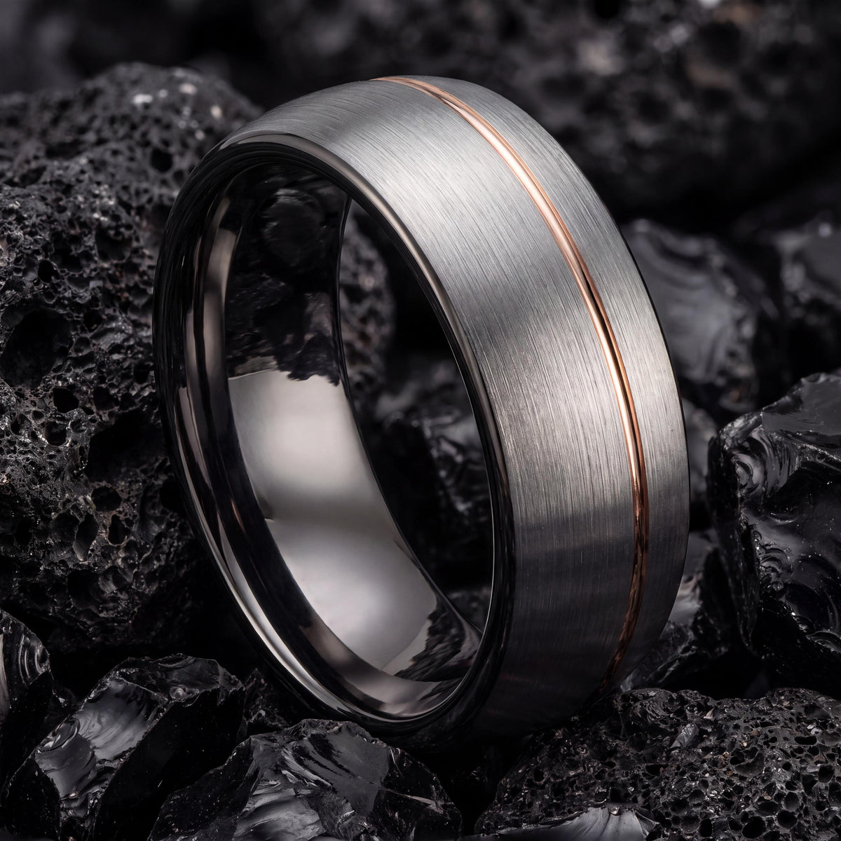 Mens Wedding Band,Mens Wedding Band Tungsten,Wedding Bands Women,Unisex Wedding Ring,Gunmetal,Ring Silver,Rose Gold Wedding Ring Set Women,8