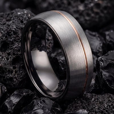 Mens Wedding Band,Mens Wedding Band Tungsten,Wedding Bands Women,Unisex Wedding Ring,Gunmetal,Ring Silver,Rose Gold Wedding Ring Set Women,8