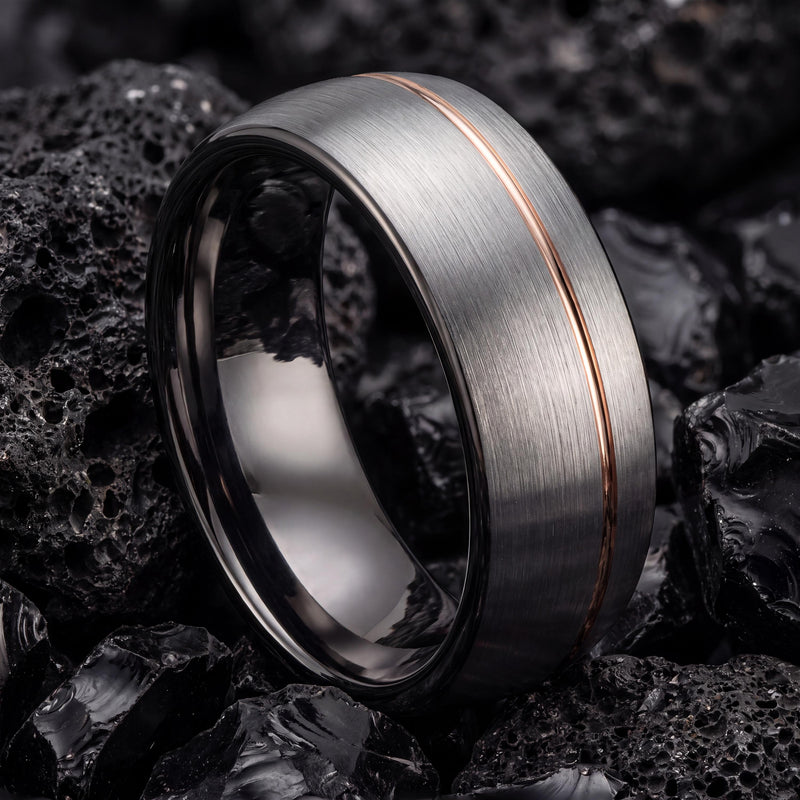 Mens Wedding Band,Mens Wedding Band Tungsten,Wedding Bands Women,Unisex Wedding Ring,Gunmetal,Ring Silver,Rose Gold Wedding Ring Set Women,8