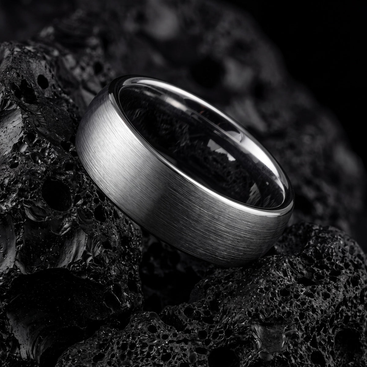 Mens Wedding Ring, Brushed Silver Tungsten Ring 4mm, Engagement Ring, Couple Promise Ring, Personalized Gifts for Her, Ring for Wife