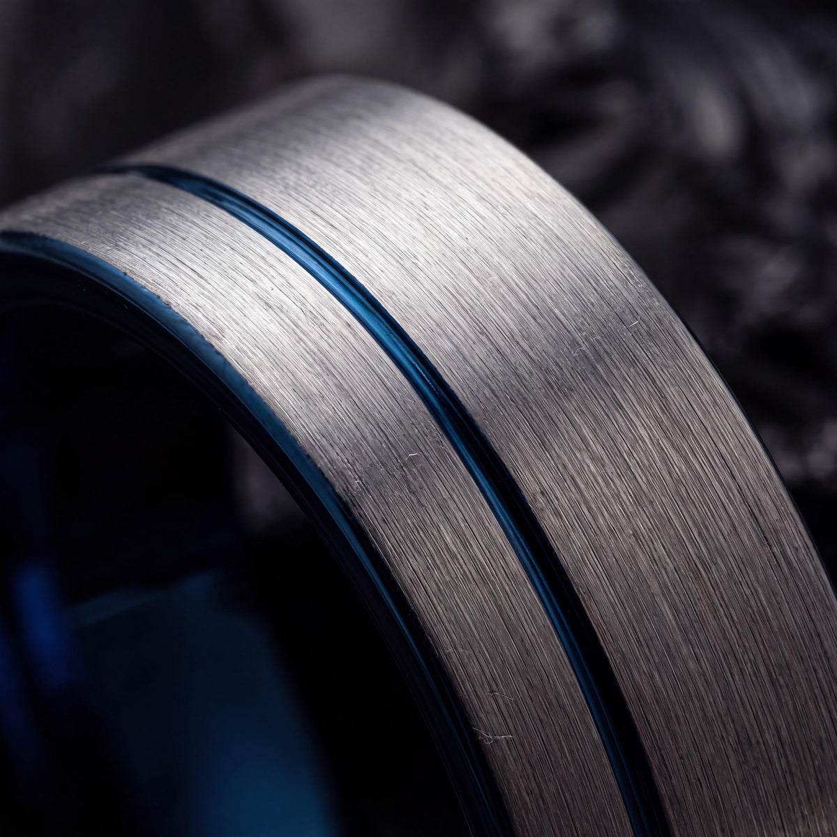 Mens Wedding Band Tungsten,Womens Wedding Bands,Mens Wedding Bands Unique,Blue And Silver Ring,Silver Tungsten Rings Set,Blue Wedding Ring,1