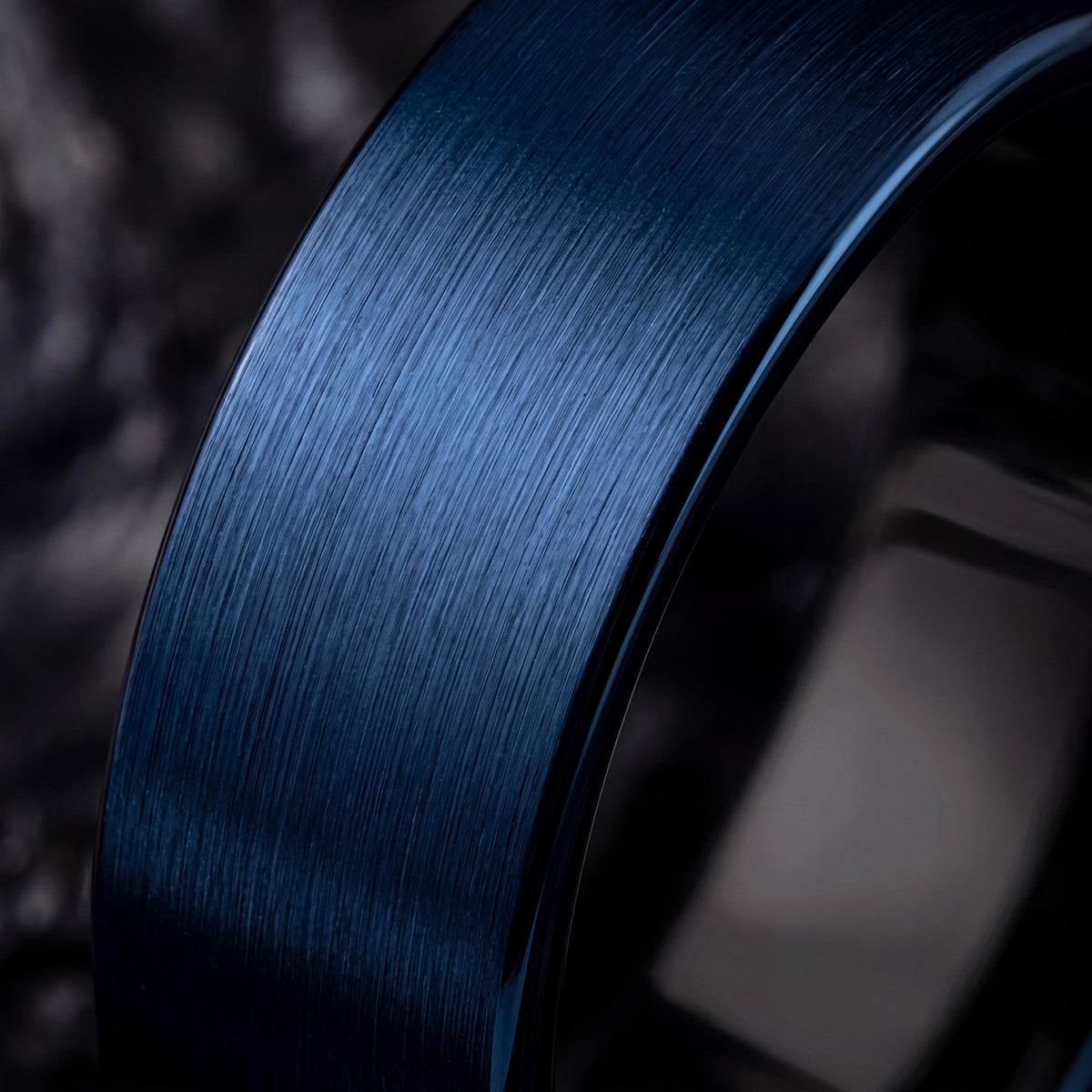 Blue Wedding Band Men, Black Tungsten Ring 8mm, Engagement Ring, Promise Rings for Him, Gifts For Him Boyfriend, Christmas Gift