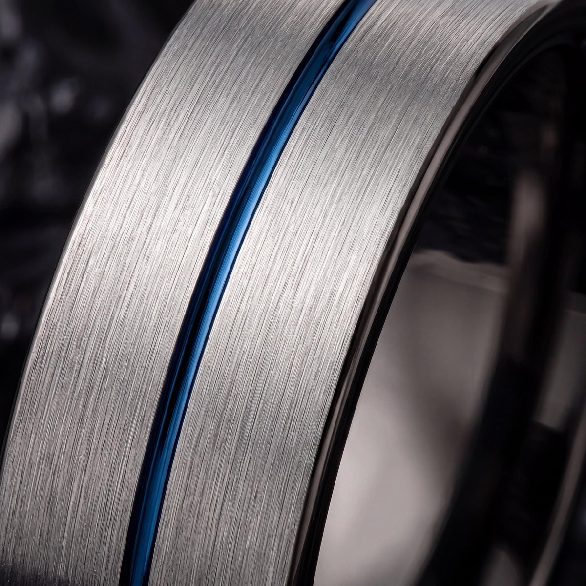 Mens Tungsten Wedding Band,Womens Wedding Bands,Wedding Rings Sets His and Hers,Gunmetal Men Wedding Band,Silver Couples Rings,Royal Blue,10
