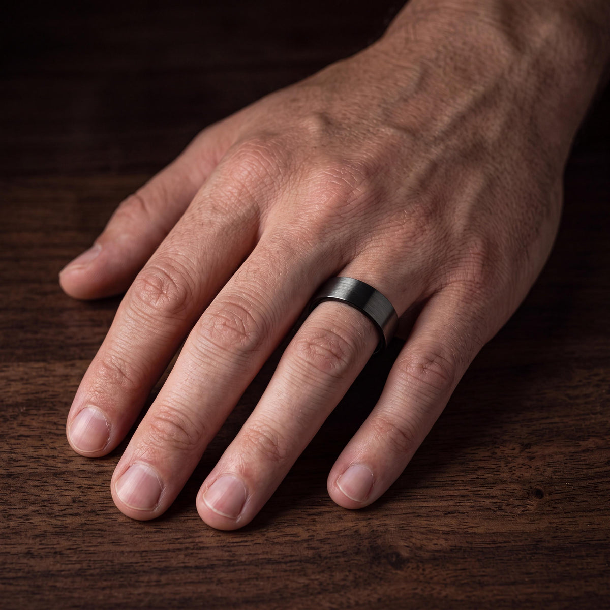 Tungsten Wedding Band,Mens Tungsten Wedding Band,Wedding Band Women,His and Her Wedding Bands,Male Wedding Band Gunmetal 8mm,Mens Ring Black