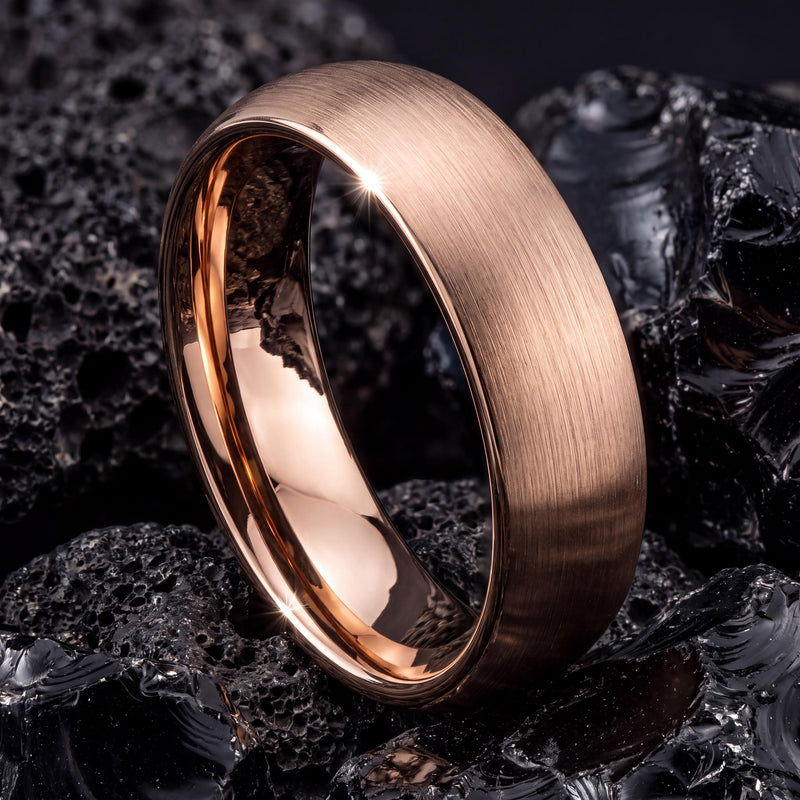 Mens Wedding Band,Mens Tungsten Wedding Band,Matching Wedding Bands His And Hers,Wedding Band Tungsten Carbide,Rose Gold Mens Wedding Band,1