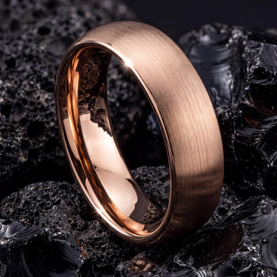 Mens Wedding Band,Mens Tungsten Wedding Band,Matching Wedding Bands His And Hers,Wedding Band Tungsten Carbide,Rose Gold Mens Wedding Band,1