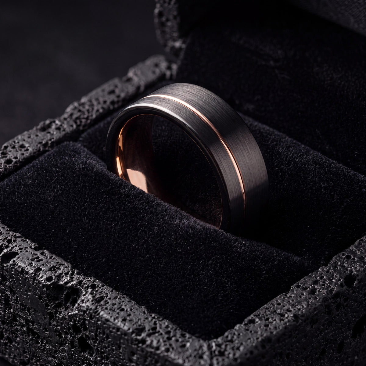Tungsten Wedding Band,Mens Wedding Band Tungsten,Wedding Band Set,Wedding Rings Men,Male Wedding Band Gunmetal 8mm,Rose Gold Wedding Band,10