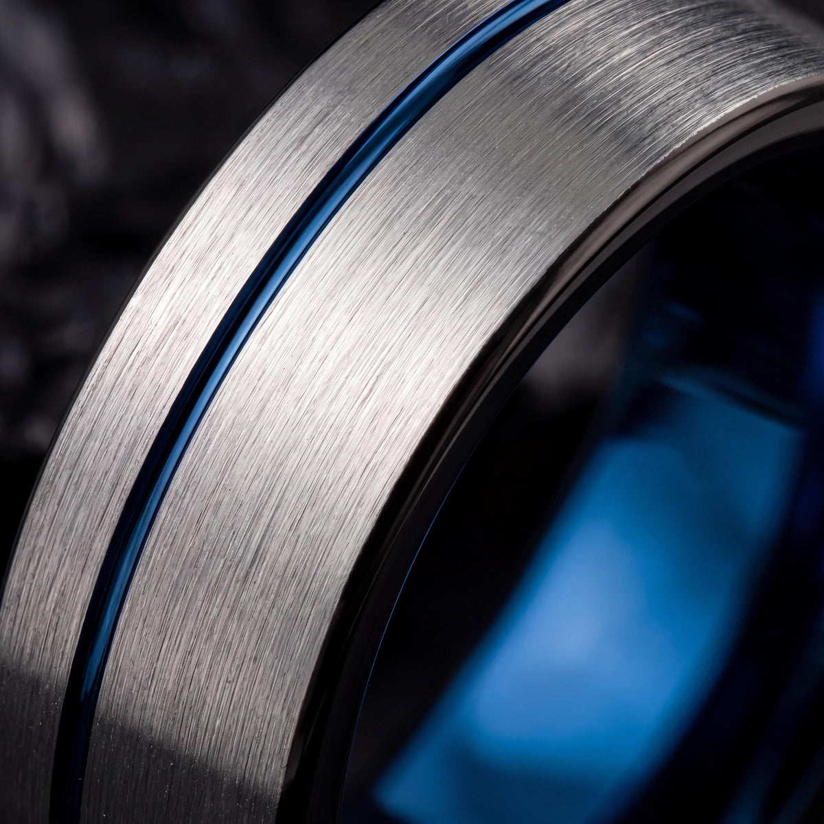 Mens Wedding Band,Mens Tungsten Wedding Band,Unique Mens Wedding Band,Couples Wedding Rings,Mens Silver Ring,Black Wedding Ring,Blue Rings,8