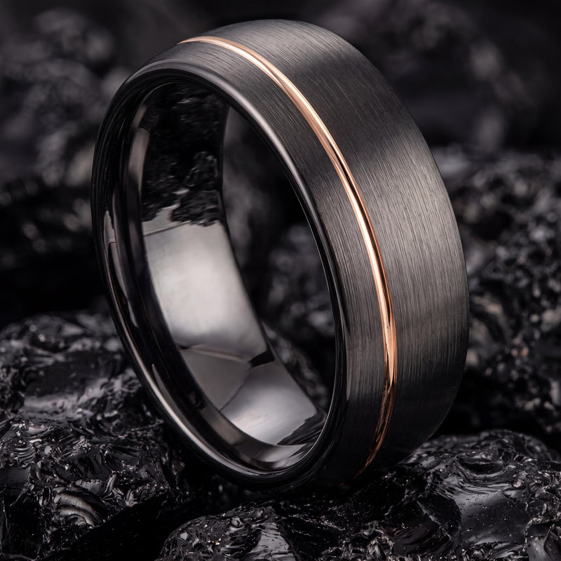 Wedding Band,Tungsten Wedding Band,Womens Wedding Bands,Wedding Bands Women Curved,Gunmetal Men Wedding Band,Rose Wedding Band,For,Gifts,Her