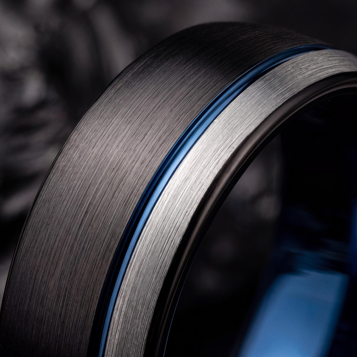 Tungsten Wedding Band,Mens Tungsten Wedding Band,Unique Mens Wedding Band,Custom Wedding Band,Rings Silver,Black Metal,Blue Wedding Bands,10
