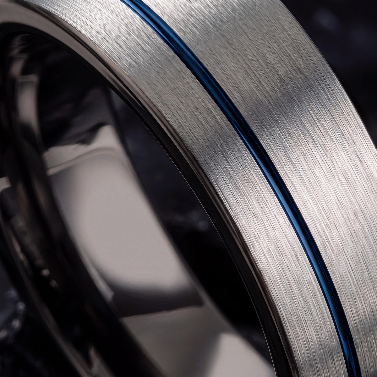 Wedding Band,Mens Wedding Band Tungsten,Mens Wedding Bands,Wedding Band Tungsten Carbide,Gunmetal Men Wedding Band,Silver Mens Rings,Blue,10
