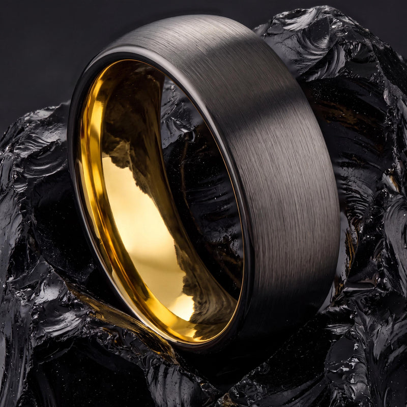 Wedding Band,Mens Tungsten Wedding Band,Men Wedding Band,60Th Wedding Anniversary Parents,Male Wedding Band Gunmetal 4Mm,Unique Gold Rings,1