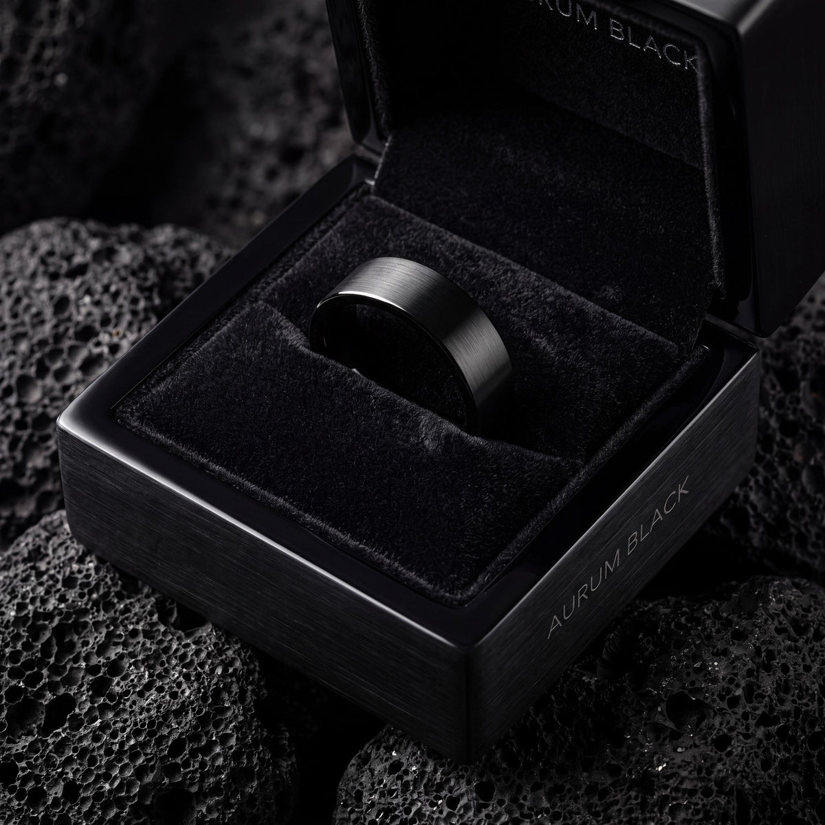 Flat Cut Tungsten Ring, Black Wedding Band Tungsten Ring, Anniversary Matching Ring, Birthday Gift For Him, Gifts For Women, Christmas Gift