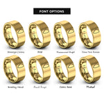 font options for inside engraving on gold illinois rings
