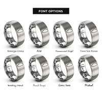 font options for inside engraving on grey illinois rings