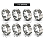 font options for inside engraving on grey impact wrench rings