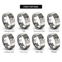 font options for inside engraving on grey impact wrench rings