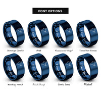 font options for inside engraving on blue india rings