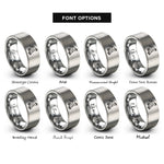 font options for inside engraving on gray indy grab rings