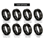 font options for inside engraving on black infinity anchor rings