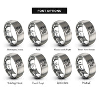 font options for inside engraving on gray inline 4 engine rings