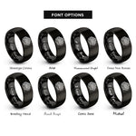 font options for inside engraving on black inline 6 engine rings