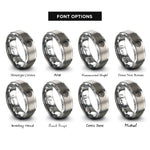 font options for inside engraving on gray inline 6 engine rings