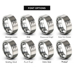 font options for inside engraving on gray inline grind rings