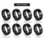 font options for inside engraving on black inline six engine rings