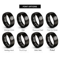 font options for inside engraving on black inline six engine rings