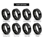 font options for inside engraving on black inline six engine rings