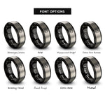 font options for inside engraving on black & grey instrument circle rings