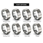 font options for inside engraving on silver integral rings