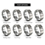 font options for inside engraving on gray integral rings